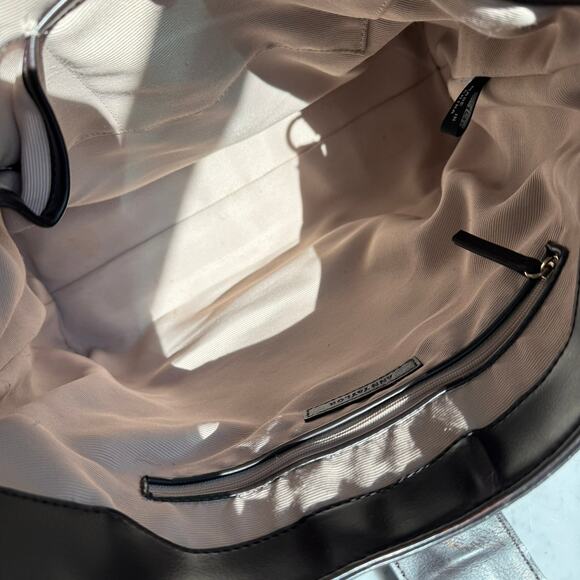 Ann Taylor Brown Shoulder Bag with Gold Ring Hardware Medium Tote Satchel - Picture 8 of 11